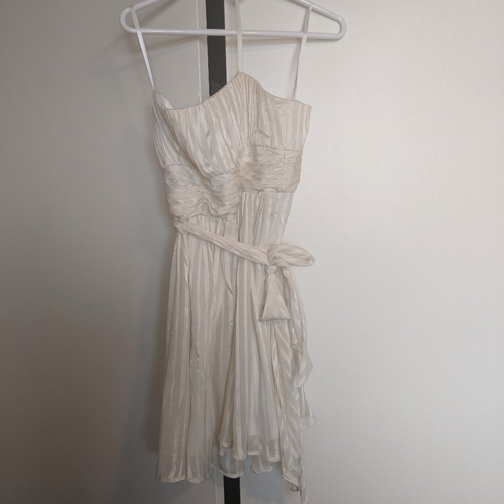 BCBG maxaazaria dress 12 petites off white